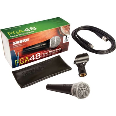 Shure PGA48-XLR Cardioid Dynamic Vocal Microphone with 15' XLR-XLR Cable image 3