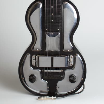 Premiervox Spanish Solid Body Electric Guitar, made by Rickenbacker,  c. 1938, original black hard shell case. image 3
