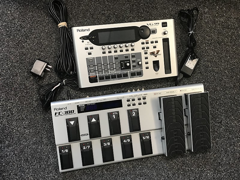 Roland VG99 V-Guitar System and FC300 foot controller system with cables  and original power adapters