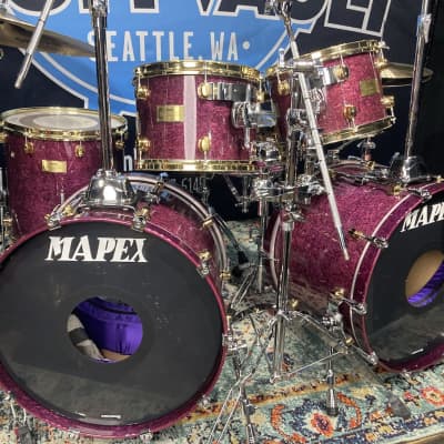 Carmine Appice’s Complete Mapex Orion Series Set, 6-Piece Plus Hardware and Cases! Excellent!! - Birdseye Transparent Violet image 3