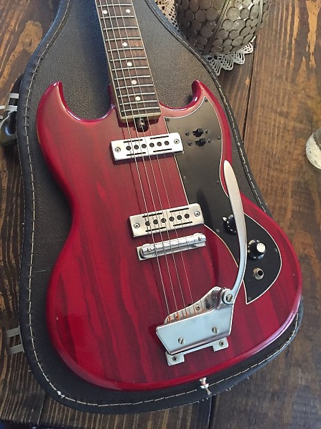 1970s Kay K-2T Vintage Guitar Kawai Made W/ Case Japan SG