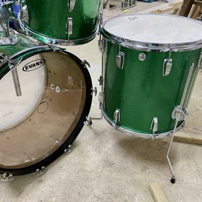 Ludwig Hollywood 1969 Green sparkle image 10