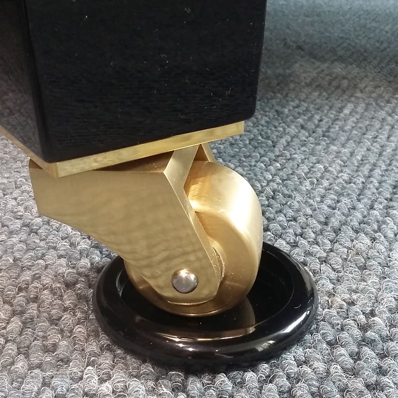 Grand piano caster cups black glossy with felt Standard L3 Reverb