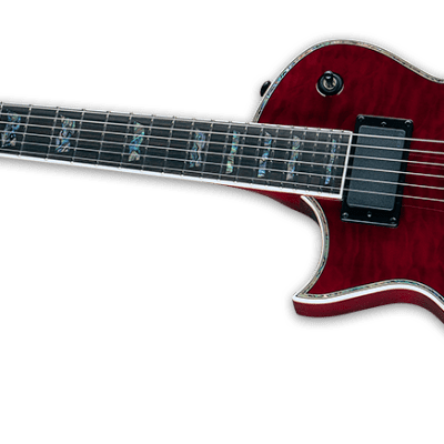 ESP LTD Deluxe EC-1000 LH QM STBC Left-Handed See Thru Black Cherry Electric Guitar + ESP HARD CASE image 4