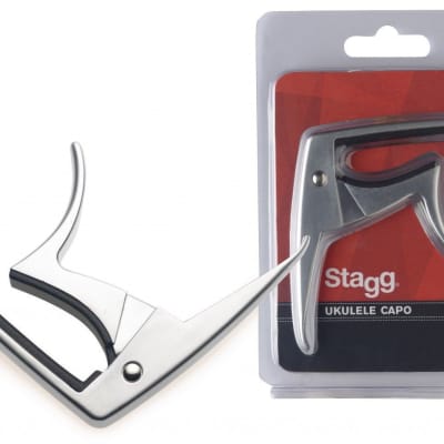Stagg Model SCPUK-AL Aluminum Curved Trigger Clamp Spring Ukulele Capo for sale