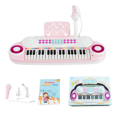 Other Multifunctional 37 Electric Keyboard Piano with Microphone 2023 - Light Pink image 1