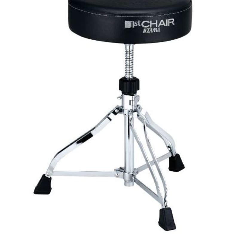 Tama 1st Chair - Embroidered drum throne. Chrome / Leather | Reverb