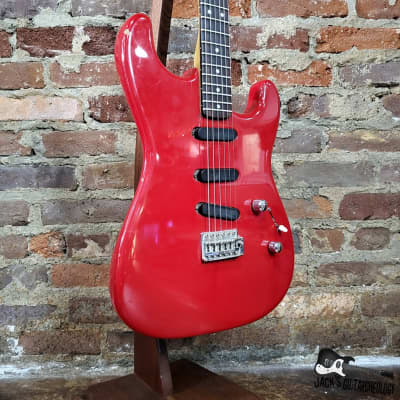 Stinger MIJ S-Style Electric Guitar (1980s Fiesta Red) image 6