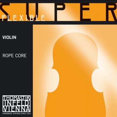 Thomastik-Infeld 544 SuperFlexible Chrome Wound Rope Core 1/8 Violin String Set - Medium