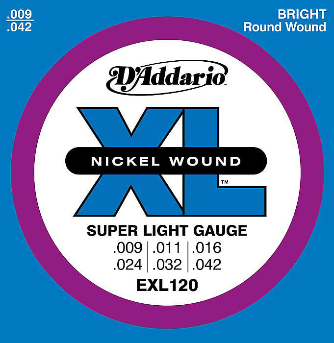 D'Addario Nickel Wound Electric 9.5-44 Super Light Plus image 1