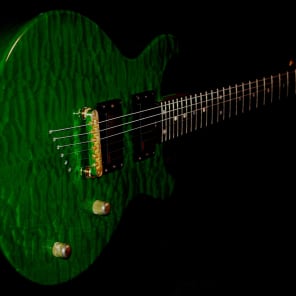 Spalding Guitar Technology Custom 2001 Green Flame.  Hand Built.  One Off. Orphaned. Rare. image 5