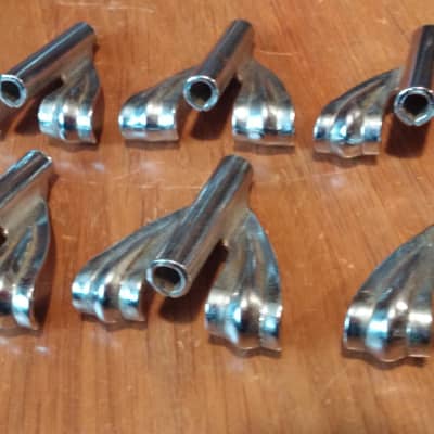 Ludwig Bass Drum Claws Chrome 60s 70s VINTAGE Nice Shape !  LOT of 6  BONUSES Standard 3 T-RODS image 3