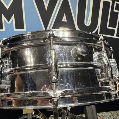 Ludwig - 14x5" Supraphonic, Trans Badge Snare Drum 1958-1959 - Chrome Over Brass. Stunning! image 4