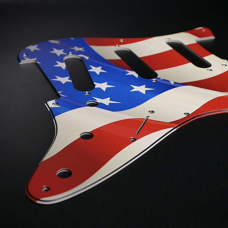 American Flag 1 Fender Strat Pickguard Custom Graphic Reverb 8456