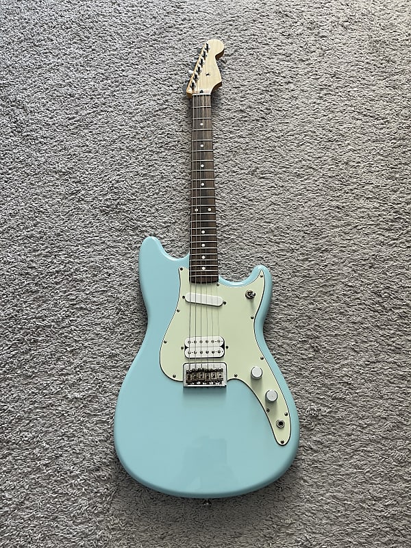 Fender Offset Series Duo Sonic HS 2017 MIM Daphne Blue Rosewood Fretboard Guitar image 1