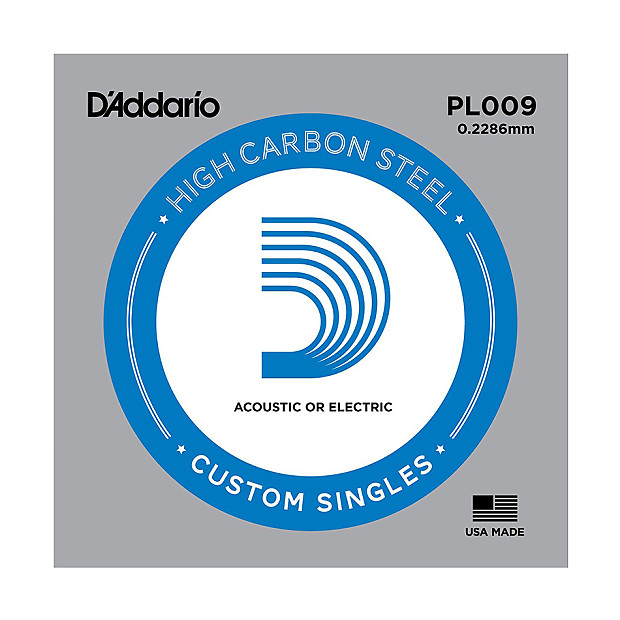 D'Addario PL009 Plain Steel Guitar Single String .009 image 1