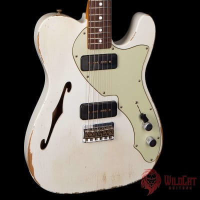 Fender Custom Shop Masterbuilt Greg Fessler 1968 Tele Thinline Relic Olympic White Used image 3