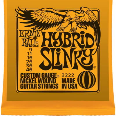 Ernie Ball Hybrid Slinky Nickel Wound Electric Guitar Strings - 9-46 Gauge image 2