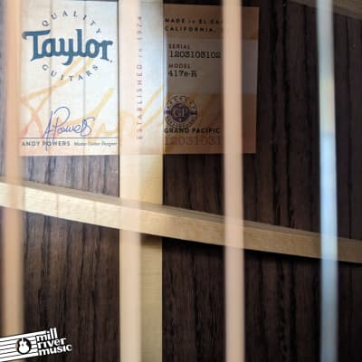 Taylor 417e-SB Grand Pacific Acoustic Electric Guitar Tobacco Sunburst w/HSC image 10