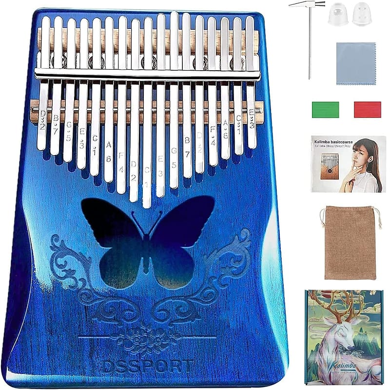 DSSPORT Mini kalimba 8 key thumb piano, african wood kalimba thumb piano  for Kids Adults,Finger Piano kalimba musical instruments for Msuic