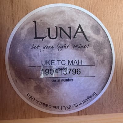 Luna Uke Tattoo Concert Acoustic Ukulele, Mahogany #UKE TC MAH image 5