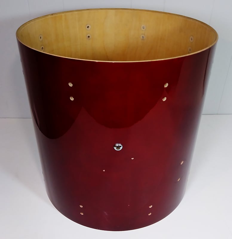 16" x 16" Floor Tom Shell / Cherry Red Lacquer Finish image 1