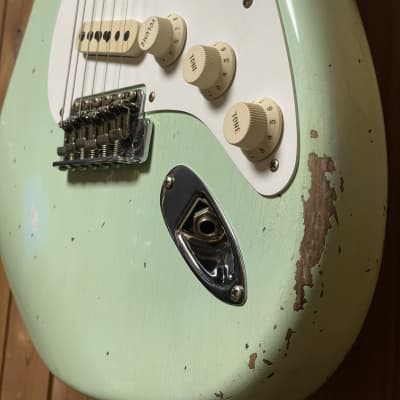 Fender Fender Custom Shop B2 58 Stratocaster Relic Super Faded Aged Surf Green 2023 - Super Faded Aged Surf Green image 3