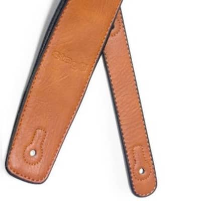 Stagg Padded Leatherette Guitar Strap, Honey for sale