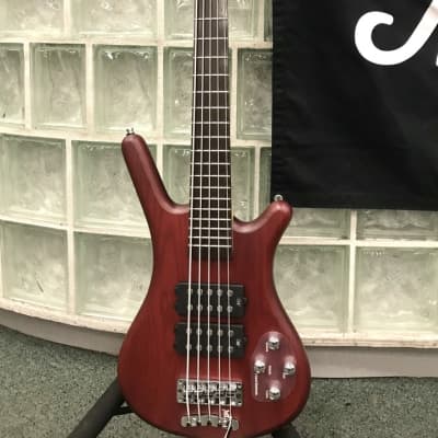 Warwick RockBass Corvette $$ 5 string Burgundy Red Transparent Bass Guitar for sale