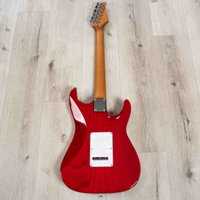 Suhr Custom Standard Left-Handed Guitar, Indian Rosewood Fretboard, Trans Red image 6