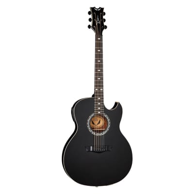 Dean Exhibition Cutaway Acoustic/Electric Guitar - Black Satin - Used image 2
