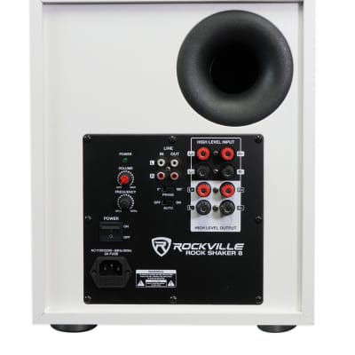 Rockville BluTube Amplifier Home Receiver+5.25" White Bookshelf Speakers+8" Sub image 23
