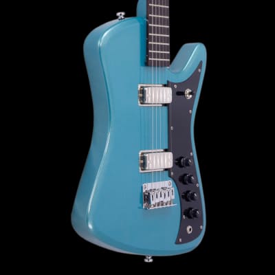 Eastwood Airline Bighorn Electric Guitar - Metallic Blue image 4