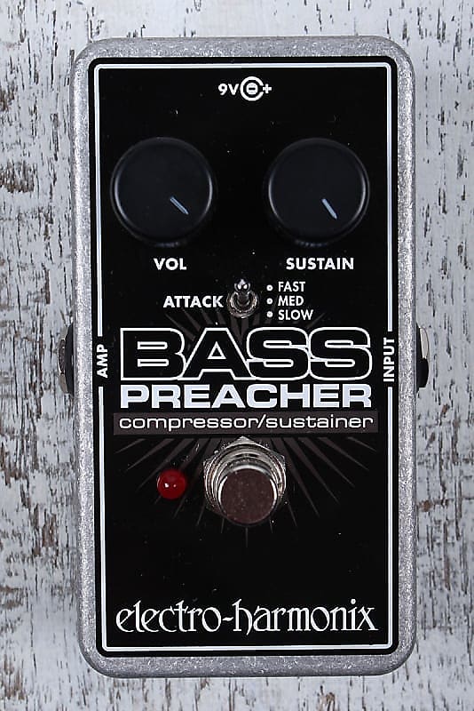 Electro Harmonix Bass Preacher Compressor Sustainer Bass Guitar Effects Pedal image 1