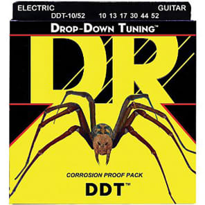 DR DDT-10/52 Drop Down Tuning Electric Guitar Strings - Heavy (10-52)