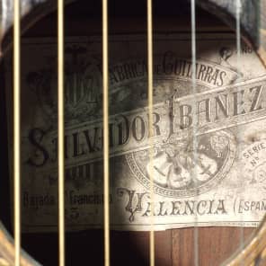 Salvador Ibanez 19th Century Handmade Parlour Classical made in Spain Natural Wood Finish image 5