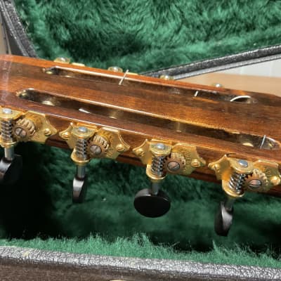 Benoit Custom 8 String Resonator Guitar, Engraved, Gold-plated, Macassar Ebony image 5