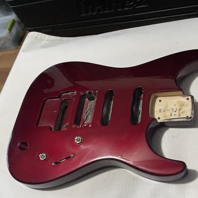 1990's Japan Jackson Professional Stealth Ex Candy Apple Red Guitar Body Floyd Ready image 2