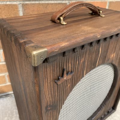 Crown Stuy Acoustics Burnout 112 Cabinet, Relic Dark Walnut - Custom Made by Harmonic Woodworks image 2