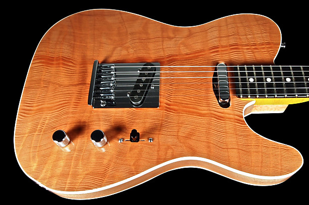 2014 Fender Telecaster Custom Shop Flamed Redwood Double Bound Tele with Ebony Fretboard image 1
