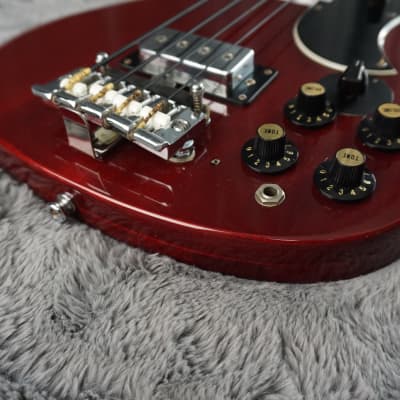 Gaban SG Bass - Cherry 4-String Bass Guitar image 5