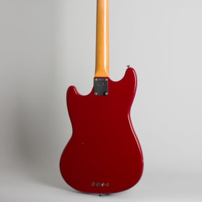 Fender  Mustang Bass Solid Body Electric Bass Guitar (1966), ser. #181321, black tolex hard shell case. image 2