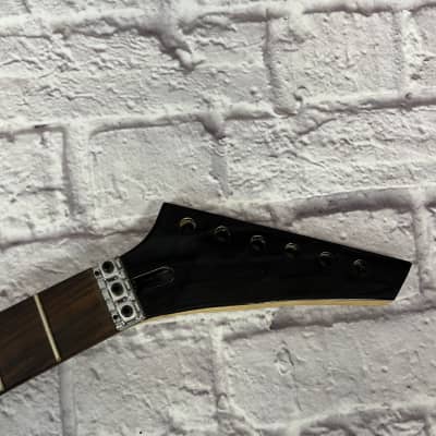 Unknown Jackson Style Black Gloss 24 Fret Guitar Neck with Floyd Top Nut image 2