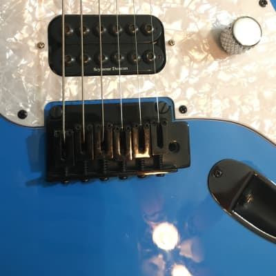 Electric Blue “Tom Delonge Style” Squier Stratocaster Partscaster image 13