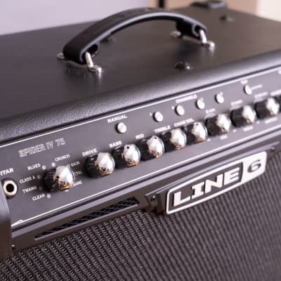 Line 6 Spider lV 75 watt combo amp. with FVB MK ll remote and cover image 3