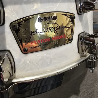 Yamaha BSD1455NJR JR Robinson Signature Snare 2000's  - White Marine Pearl image 9