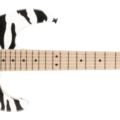CHARVEL Satchel Signature Pro-Mod DK22 HH FR M Maple Fingerboard Satin White Bengal 2969001576 SERIAL NUMBER MC219274 - 7.8 LBS for sale