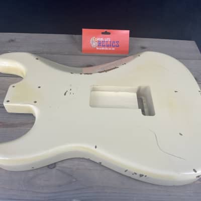 Real Life Relics Thinline F Hole Strat® Body Aged Vintage Blond image 9