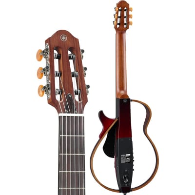Yamaha Nylon String Silent Guitar Dark Red Burst image 4