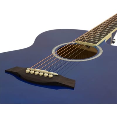 Tiger ACG4 Electro Acoustic Guitar for Beginners, Blue image 2